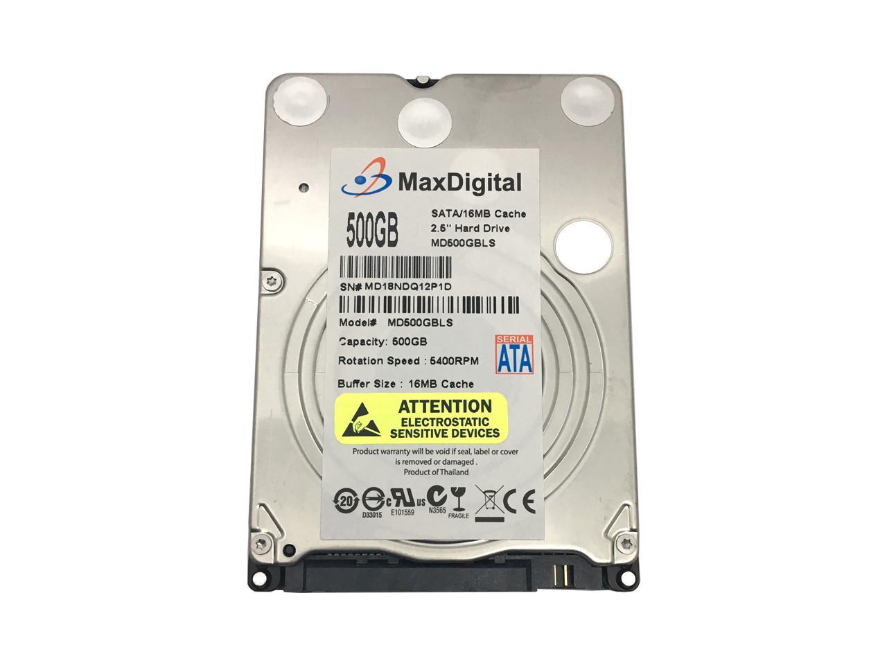 Maxdigital 500Gb 5400Rpm 16Mb Cache Sata 6Gb/S 7Mm 2.5In Notebook / Mobile Hard Drive