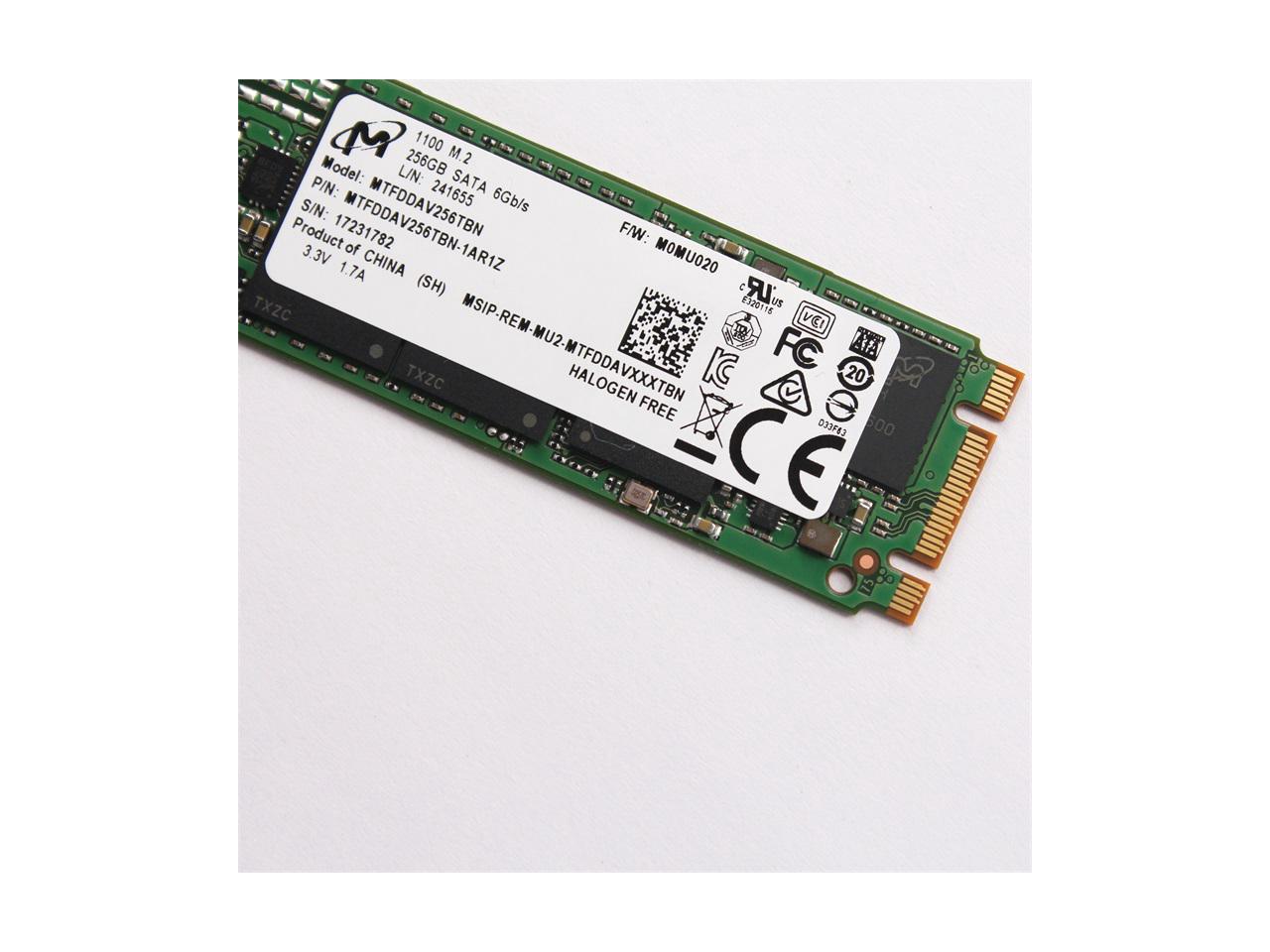 Micron 1100 MTFDDAK256TBN 256GB 2.5-inch SATA III AES-256 encryption TLC  NAND (6.0Gb/s) Internal Solid State Drive (SSD) New - w/3 Year Warranty