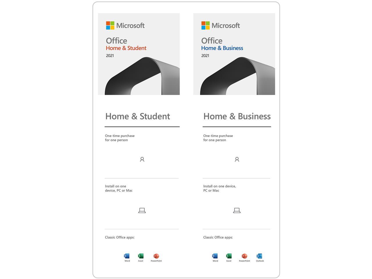 Microsoft Office Home & Business 2021 | One Time Purchase, 1 Device | Windows 10 Pc/Mac Download