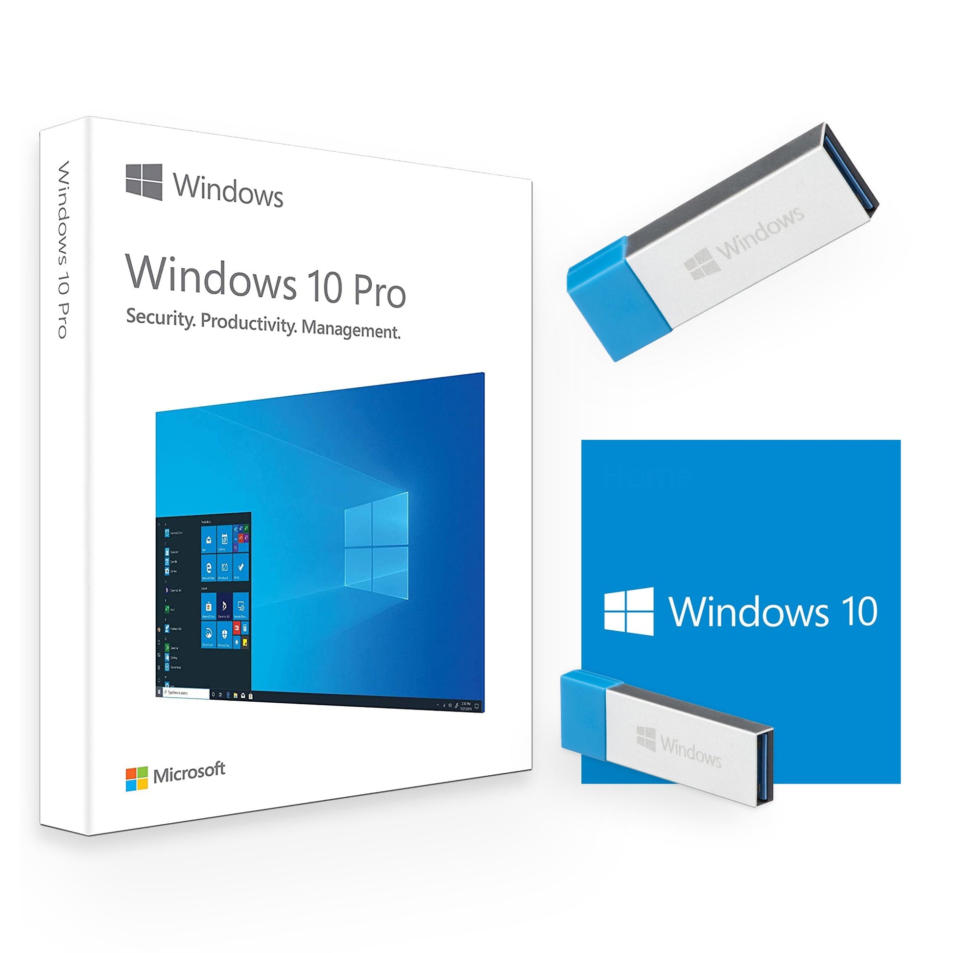 Microsoft Windows 10 Pro - Full Retail Version USB Drive HAV-00059 ...