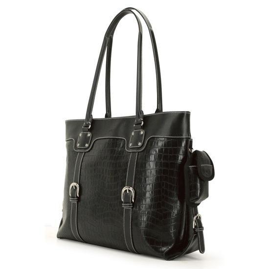 Mobile Edge Signature Tote - Faux-Croc Notebook Case 39.1 Cm (15.4") Ladies Case Black