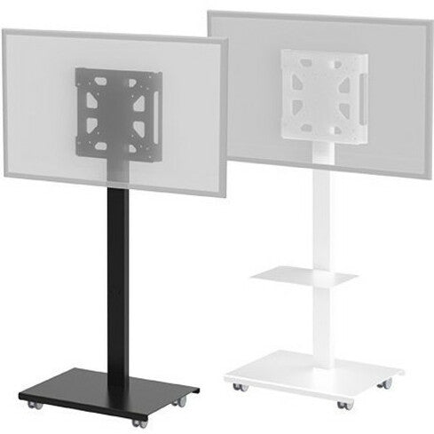 Mobile Stand 42-60 Monitors,125 Max Weight White Finish