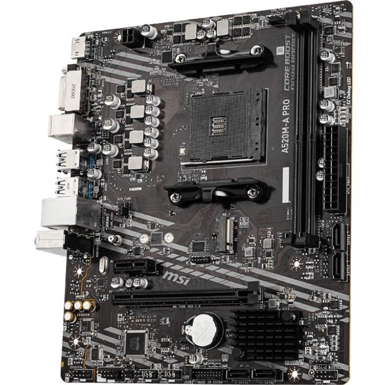 Msi A520M A Pro Motherboard Amd A520 Socket Am4 Micro Atx