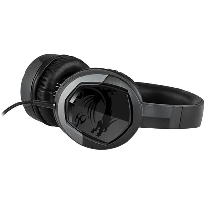 Msi Immerse Gh30 V2 Gaming Headset 'Black With Iconic Dragon Logo, Wired Inline Audio With