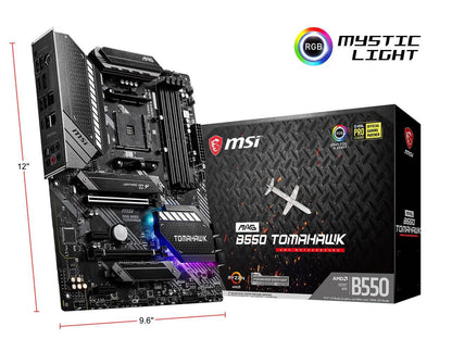 Msi Mag B550 Tomahawk Am4 Amd B550 Sata 6Gb/S Atx Amd Motherboard