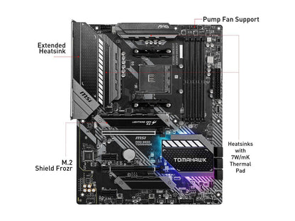 Msi Mag B550 Tomahawk Am4 Amd B550 Sata 6Gb/S Atx Amd Motherboard