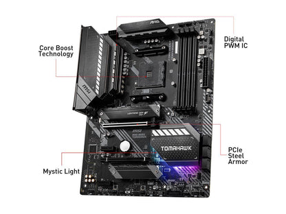 Msi Mag B550 Tomahawk Am4 Amd B550 Sata 6Gb/S Atx Amd Motherboard