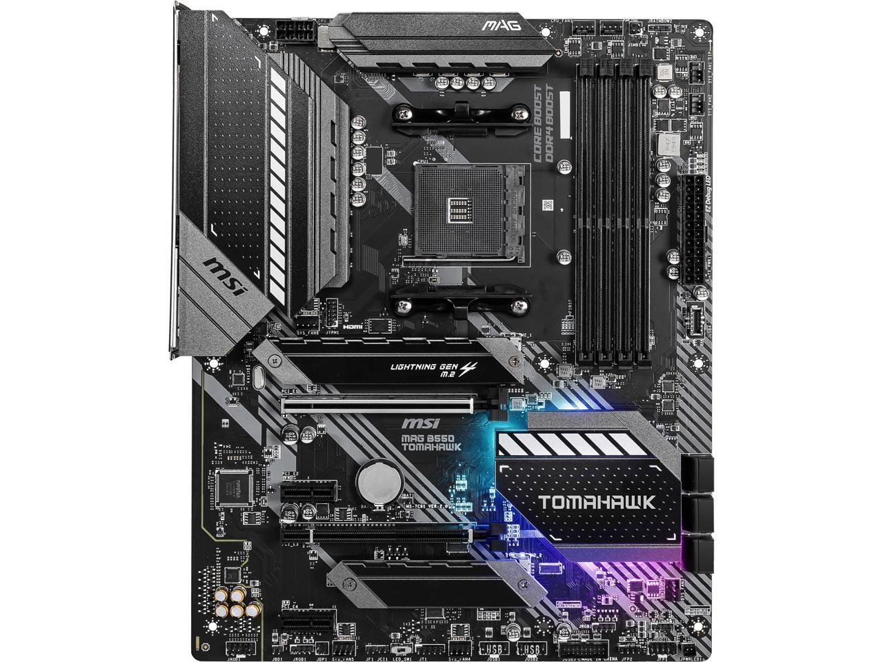 Msi Mag B550 Tomahawk Am4 Amd B550 Sata 6Gb/S Atx Amd Motherboard