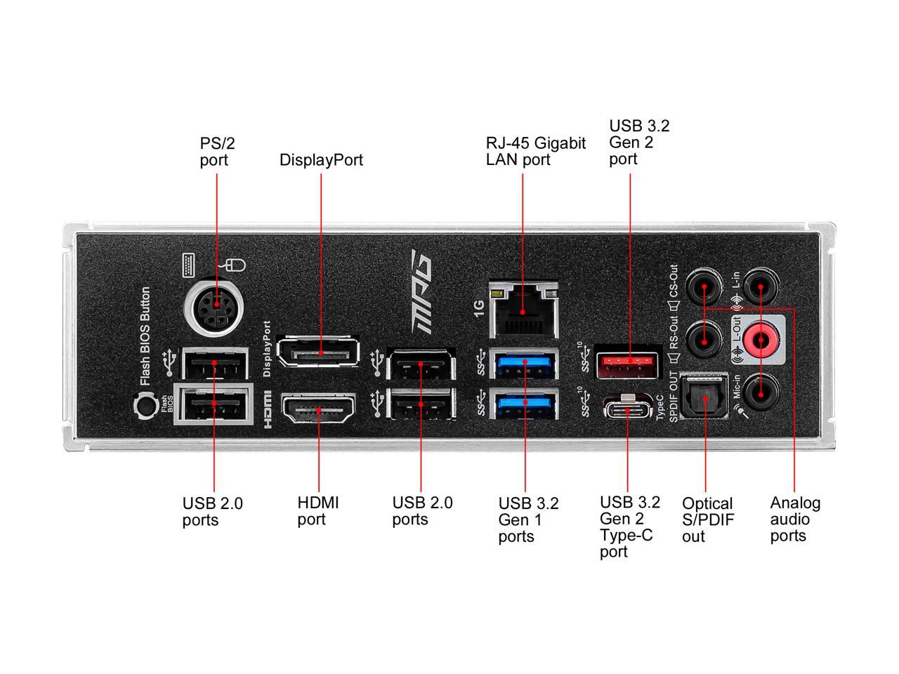 Msi Mpg B550 Gaming Plus Am4 Amd B550 Sata 6Gb/S Atx Amd Motherboard