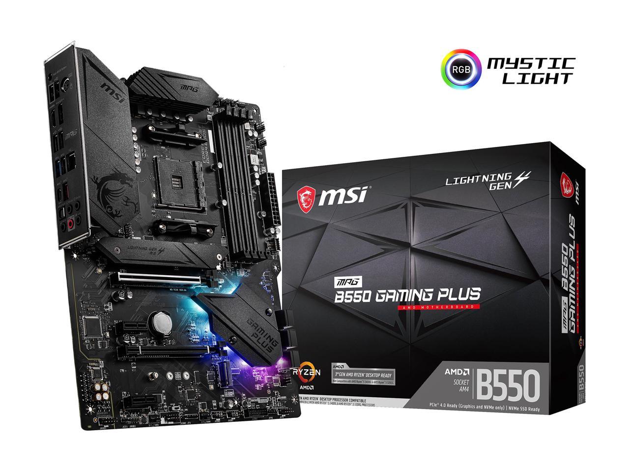 Msi Mpg B550 Gaming Plus Am4 Amd B550 Sata 6Gb/S Atx Amd Motherboard