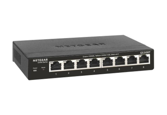 Netgear 8-Port Gigabit Ethernet Smart Switch (Gs308T)