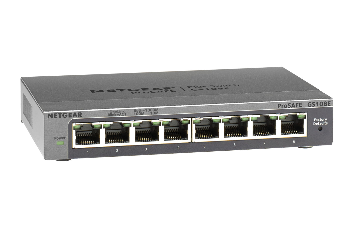 Netgear Gs108E Managed Gigabit Ethernet (10/100/1000) Black