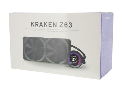 Nzxt Kraken Z Series Z63 280Mm - Rl-Krz63-01 - Aio Rgb Cpu Liquid Cooler - Customizable Lcd