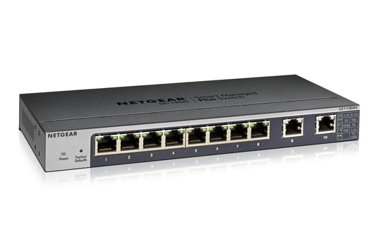 Netgear 10-Port Gigabit/10G Ethernet Plus Switch (Gs110Emx)