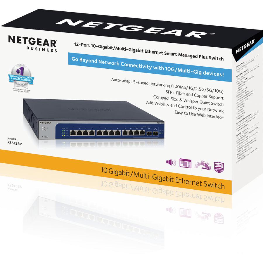 Netgear 12-Port 10G Multi-Gigabit Plus Switch (Xs512Em)