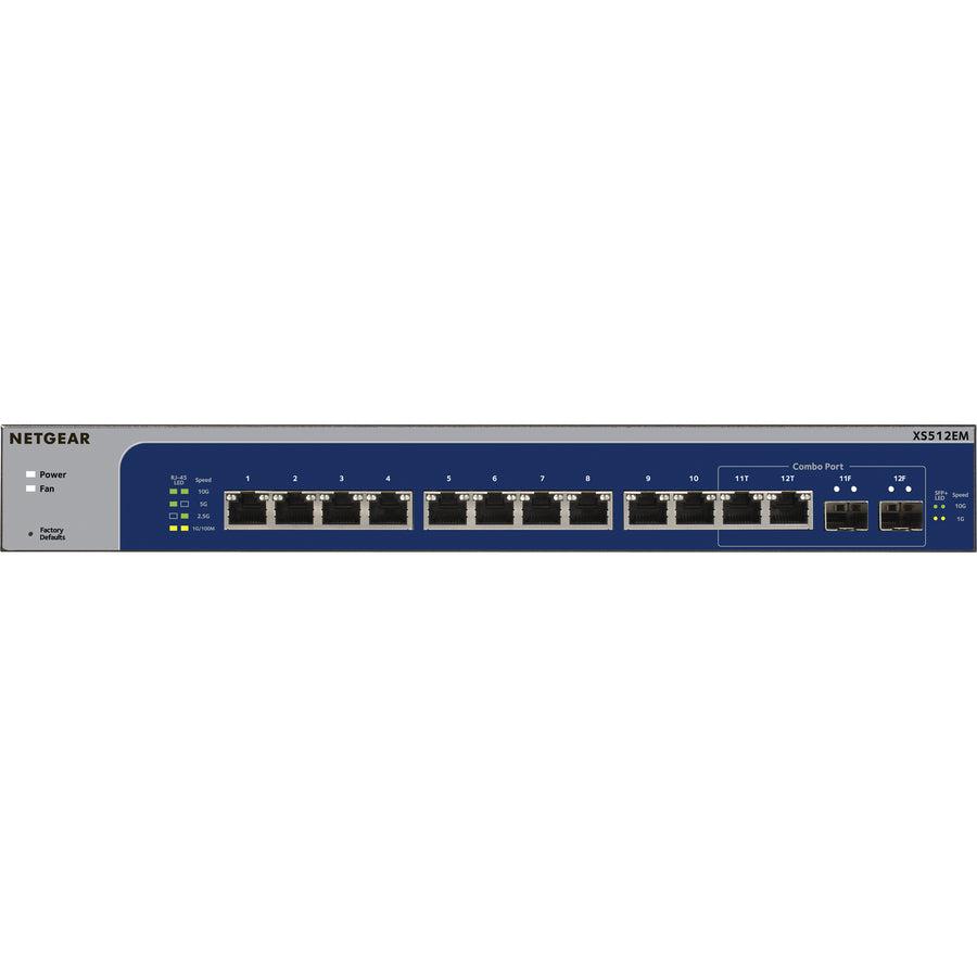 Netgear 12-Port 10G Multi-Gigabit Plus Switch (Xs512Em)