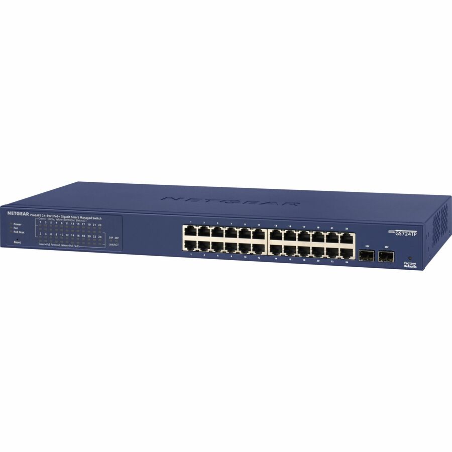 Netgear 24-Port Poe Gigabit Ethernet Smart Switch (Gs724Tp)