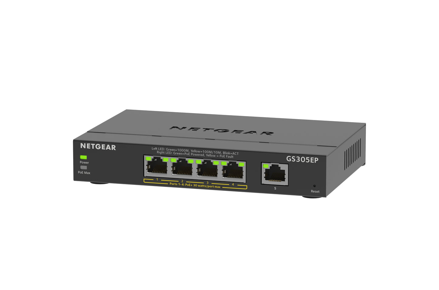 Netgear 5 Port Poe Gigabit Ethernet Plus Switch (Gs305Ep)