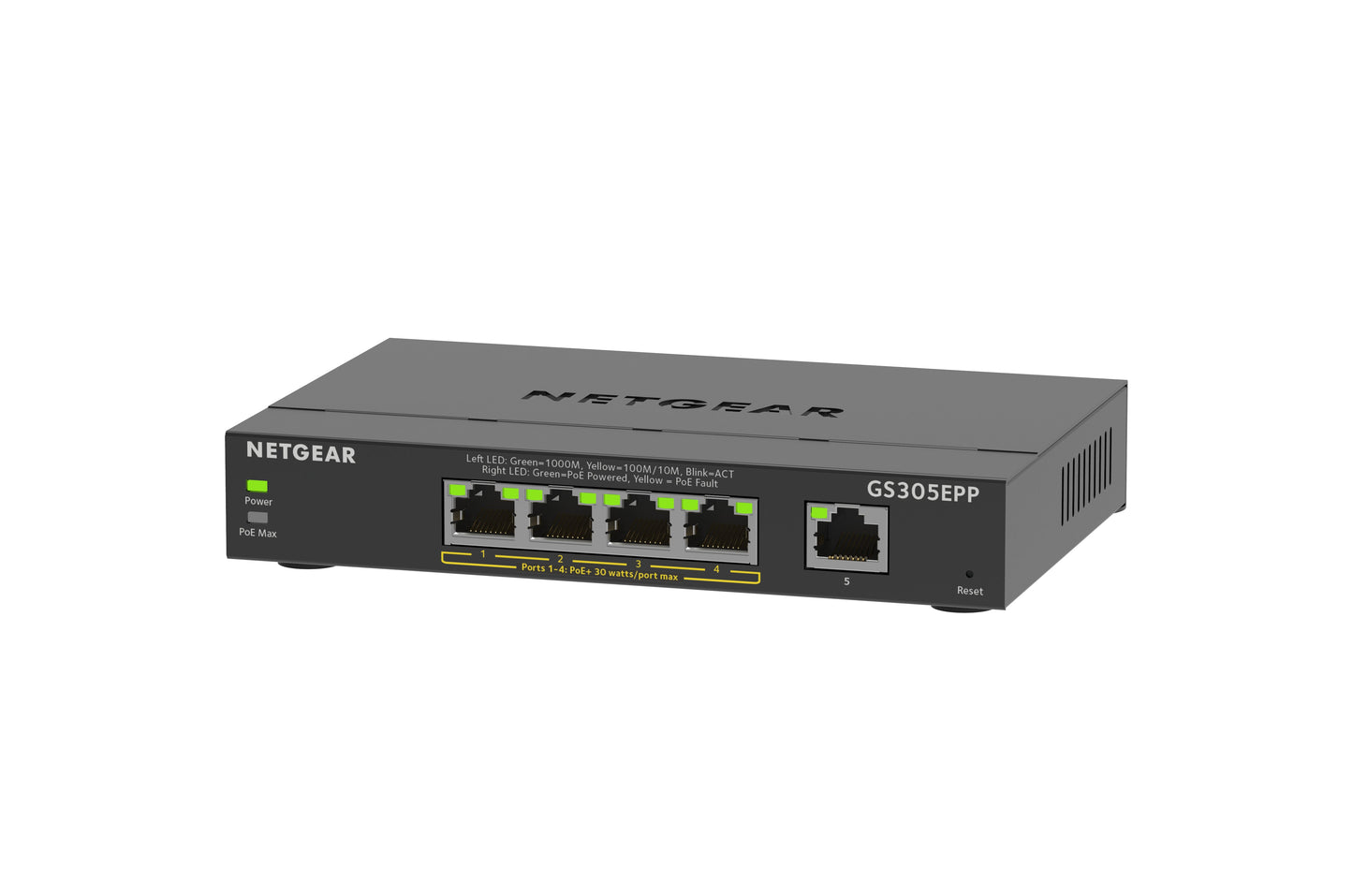 Netgear 5 Port Poe Gigabit Ethernet Plus Switch (Gs305Epp)