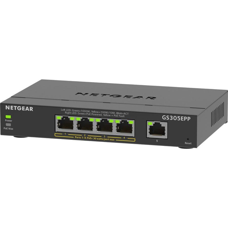 Netgear 5 Port Poe Gigabit Ethernet Plus Switch (Gs305Epp)