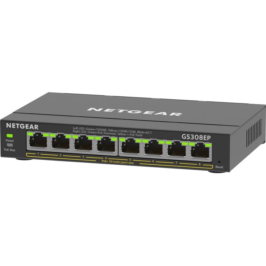 Netgear 8 Port Poe Gigabit Ethernet Plus Switch (Gs308Ep)