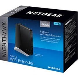 Netgear Eax80-100Nas Network Extender Network Transmitter Black 10, 100, 1000 Mbit/S