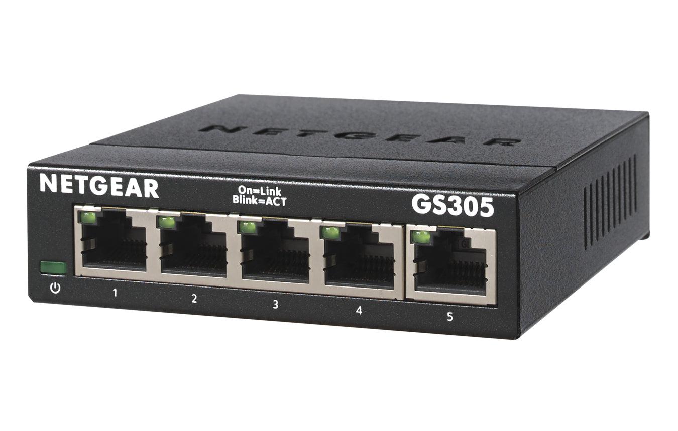 Netgear Gs305-300Pas Network Switch Unmanaged L2 Gigabit Ethernet (10/100/1000) Black
