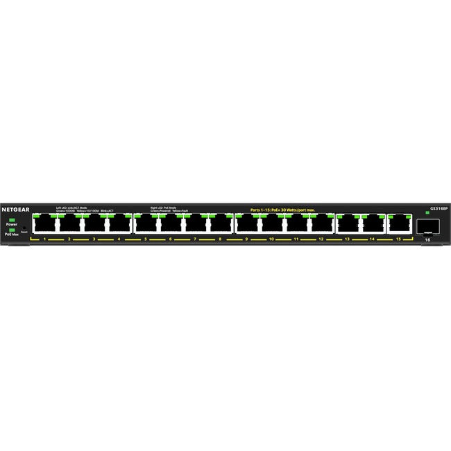 Netgear Gs316Ep Ethernet Switch