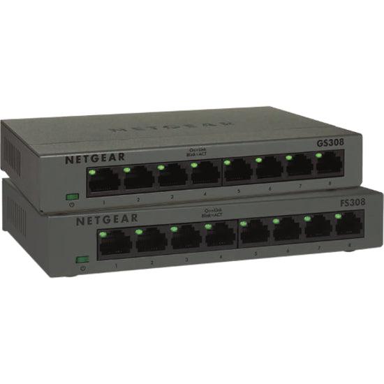 Netgear Gs308-300Pas Network Switch Unmanaged L2 Gigabit Ethernet (10/100/1000) Black