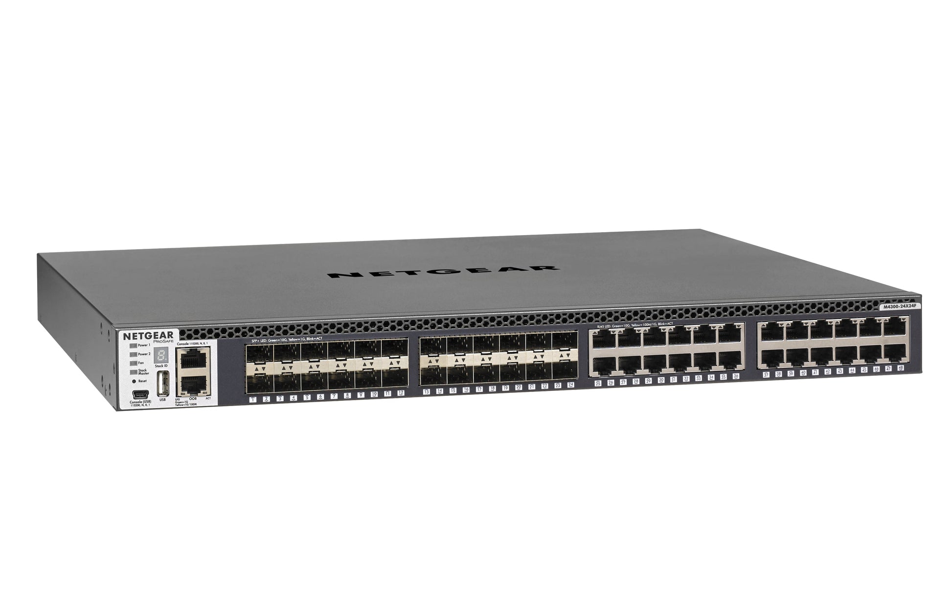 Netgear M4300-24X24F Managed L2/L3/L4 10G Ethernet (100/1000/10000) 1U Black