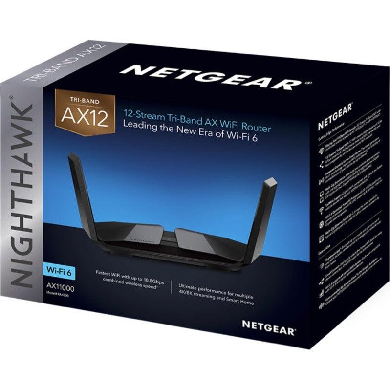 Netgear Nighthawk Ax4 4-Stream Ax3000 Wireless Router Gigabit Ethernet Dual-Band (2.4 Ghz / 5 Ghz) 4G Black