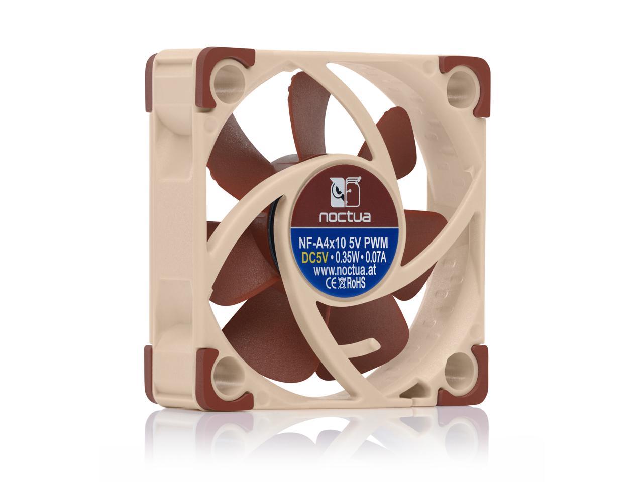 Noctua Nf-A4X10 5V Pwm, Premium Quiet Fan With Usb Power Adaptor Cable, 4-Pin, 5V Version (40X10Mm, Brown)