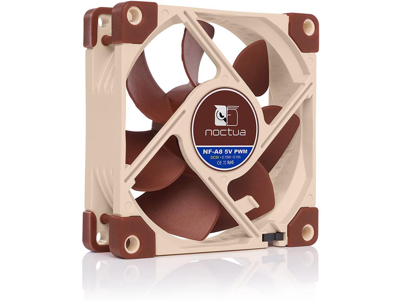 Noctua Nf-A8 5V Pwm, Premium Quiet Fan With Usb Power Adaptor Cable, 4-Pin, 5V Version (80Mm, Brown)