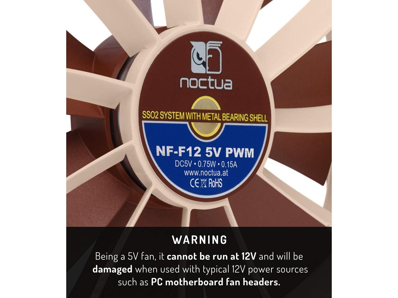 Noctua NF-F12 PWM, Premium Quiet Fan, 4-Pin (120mm, Brown) 