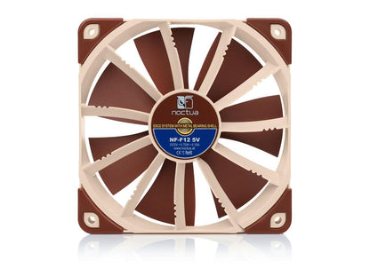 Noctua Nf-F12 5V, Premium Quiet Fan With Usb Power Adaptor Cable, 3-Pin, 5V Version (120Mm, Brown)