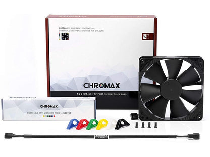 Noctua Nf-F12 Pwm Chromax.Black.Swap, Premium Quiet Fan, 4-Pin (120Mm, Black)