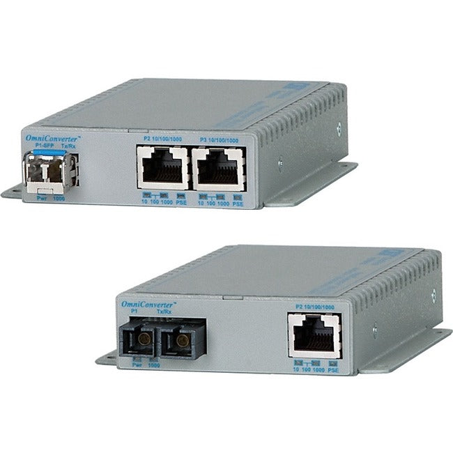 Omniconverter 2X 10/100/1000Bt,Poe+ - 1000Bx Se Sc/Mm Us Ac W Temp