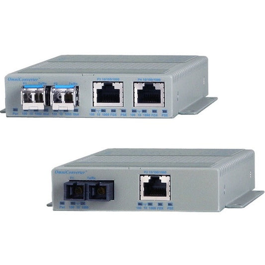 Omniconverter 60W Hi Poe++ Rj45,10/100/1000 To Gig Sfp 48Vdc E Temp