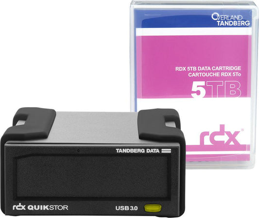 Overland-Tandberg Rdx External Drive Kit With 5Tb Cartridge, Black, Usb3+