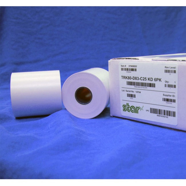 Paper Sticky Tsp654Sk: 6Rolls,Case Linerless Label Blue Core