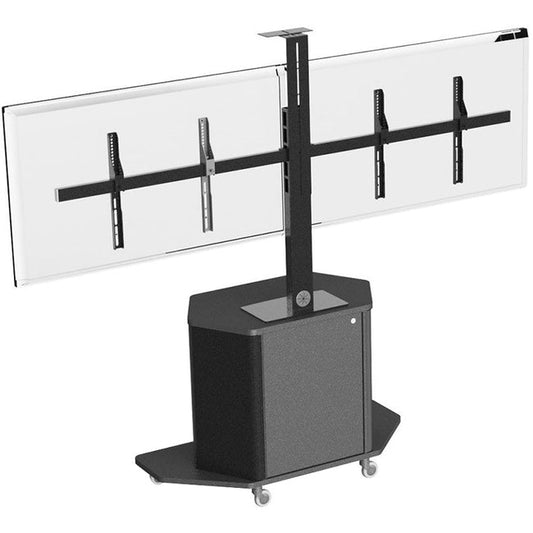 Pl3070 Monitor Cart And Pm2-D,Dual Mount For 42 To 70 Monitors