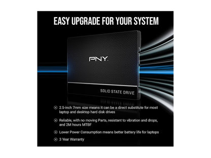 Pny Cs900 480Gb 2.5" Sata Iii Internal Solid State Drive (Ssd) - Ssd7Cs900-480-Rb