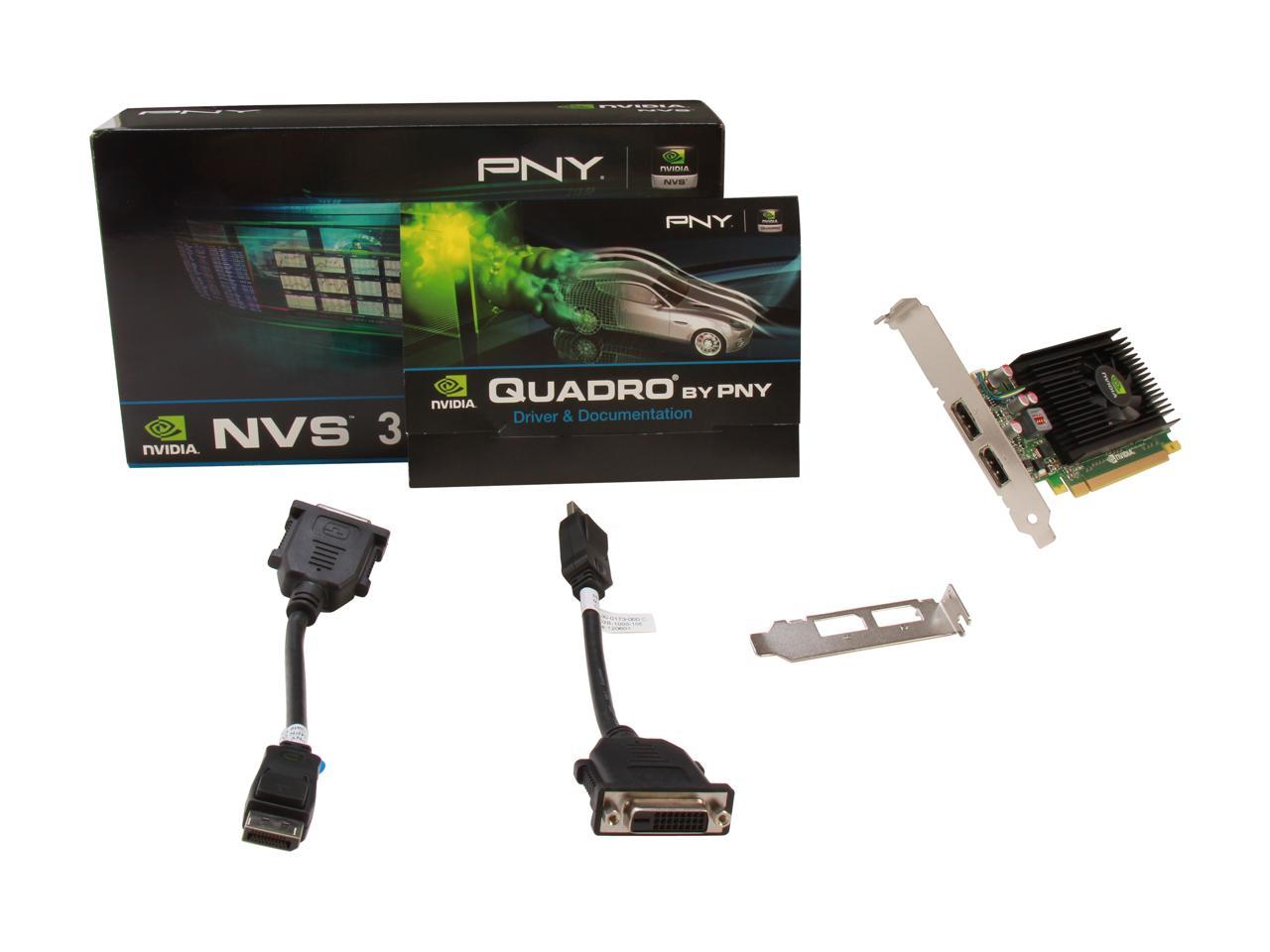 Pny Nvs Quadro Nvs 310 Vcnvs310Dvi-Pb 512Mb 64-Bit Ddr3 Pci Express 2.0 X16 Workstation Video Card