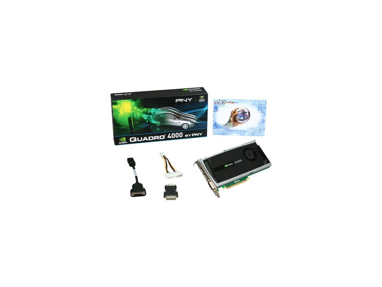 Pny Quadro 4000 Vcq4000-Pb 2Gb 256-Bit Gddr5 Pci Express 2.0 X16 Workstation Video Card