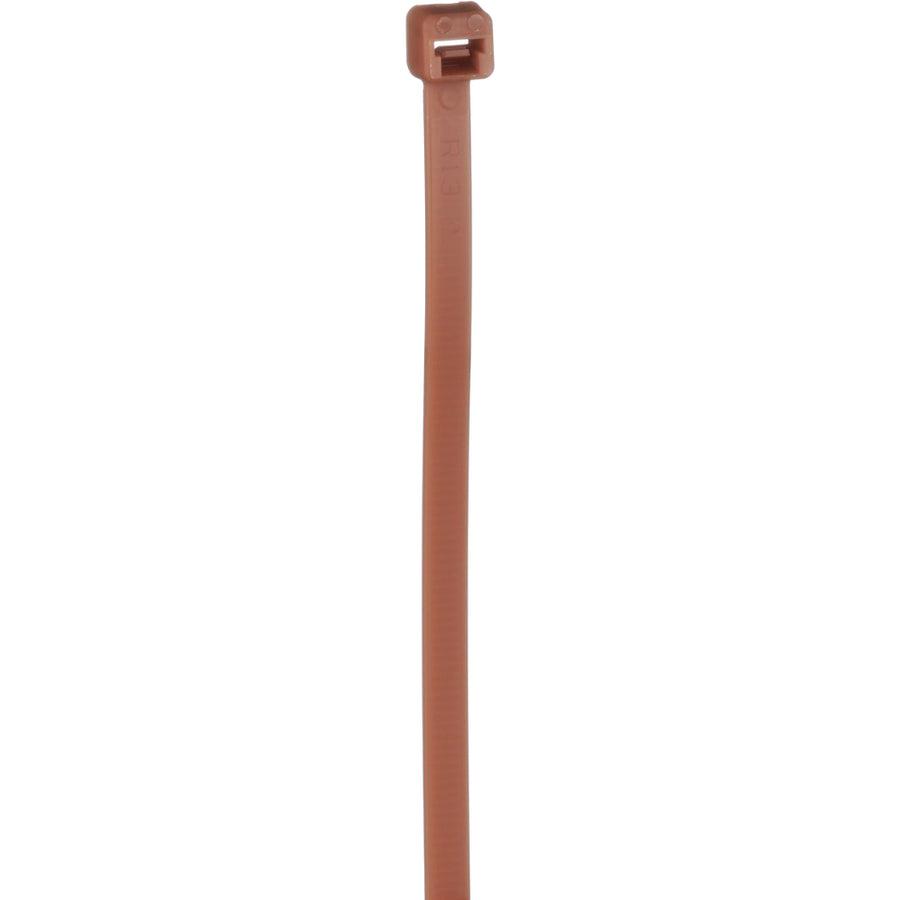Panduit , 7.4"L (188Mm), Standard, Nylon, Brown, 100Pc Cable Tie