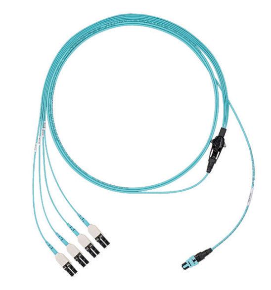 Panduit Fx8Rp7Nusqnm004 Fibre Optic Cable 4 M Panmpo Lc Ofnp Om3 Aqua Colour