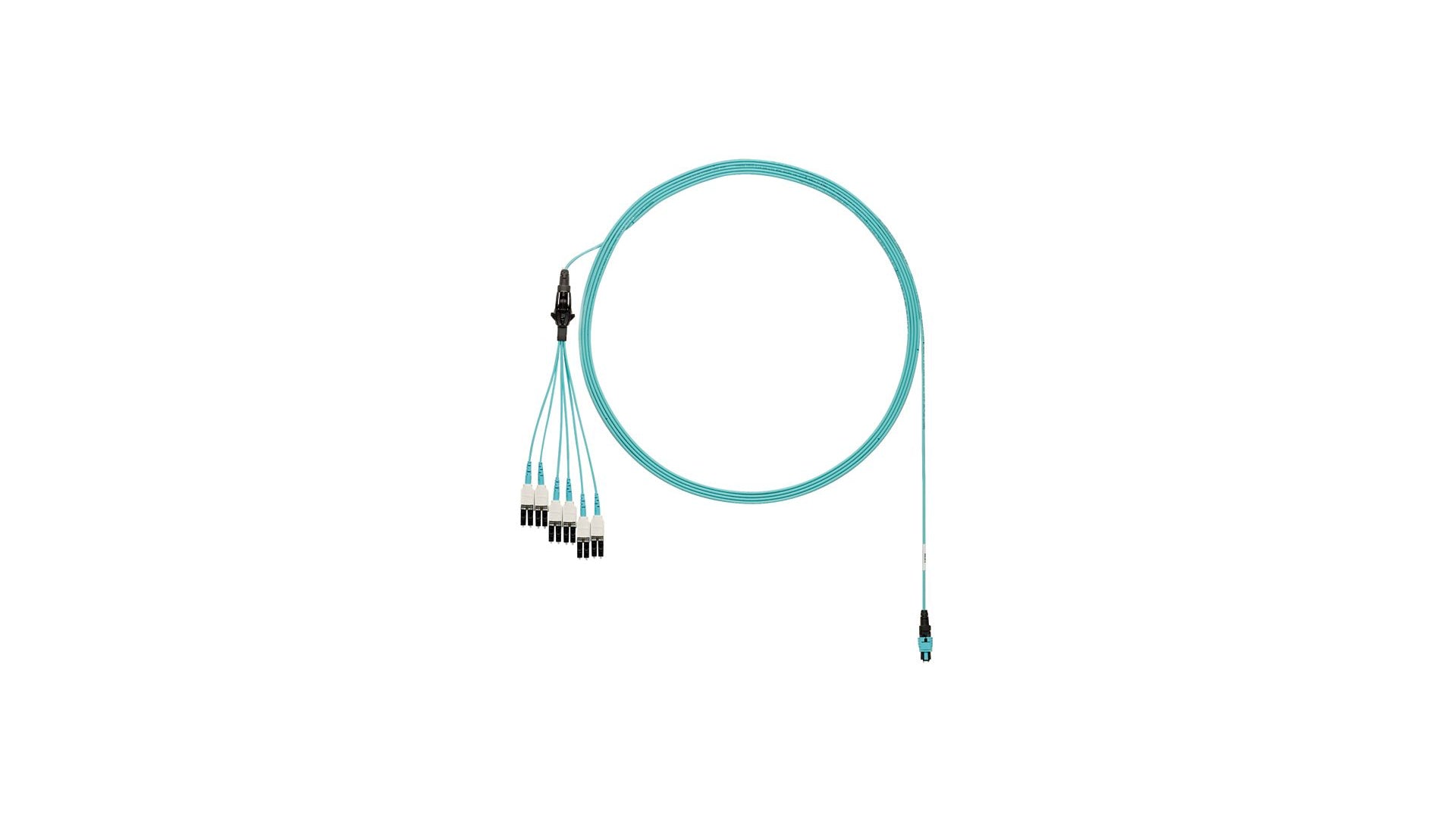 Panduit Fxtrp8Nujsnf008 Fibre Optic Cable 2.4 M Panmpo 6X Lc Ofnp Om3 Aqua Colour