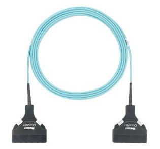 Panduit Fxtspxnxnsnf010 Fibre Optic Cable 3.05 M 12X Lc Om3 Aqua Colour