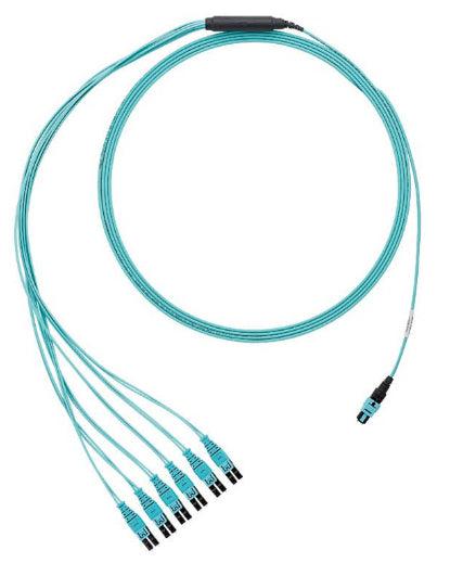 Panduit Fztrl8Nqsonm1.5 Fibre Optic Cable 1.5 M Panmpo 12X Lc Om4 Aqua Colour