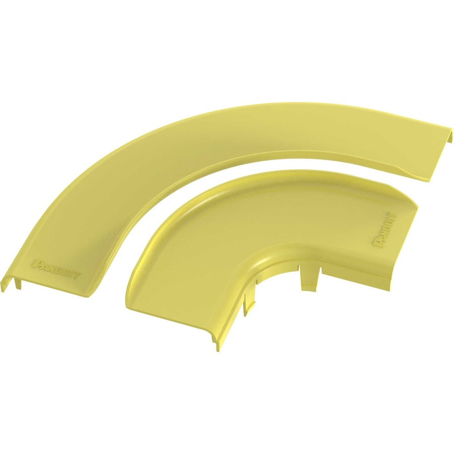 Panduit Fiberrunner&Reg; Split Cover, Horizontal Right-Angle, 6X4, Yellow